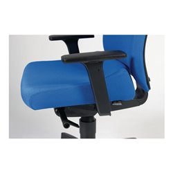 Bürodrehstuhl Synchrontechnik azurblau 400-520mm m.Armlehnen Trgf.110kg DAUPHIN