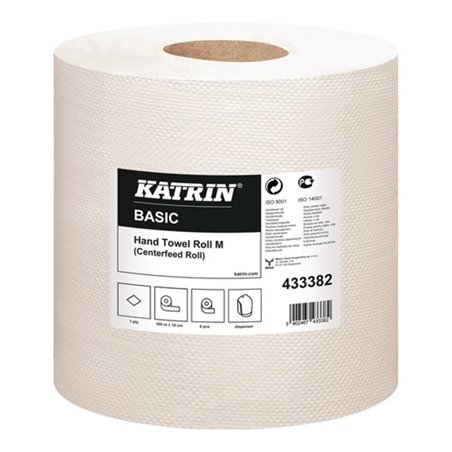 Handtuchtolle Katrin Basic M 300 1-lag. naturweiß L300ca.mxB180ca.mm 6 Rollen/KT