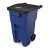 Mehrzweckcontainer H1001xB610xT764mm blau 189l Deckel schwarz m.Rl.RUBBERMAID