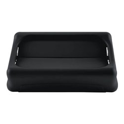 Deckel PE schwarz B297xT521mm f.Wertstoffsammler 60/87l Schwingdeckel RUBBERMAID