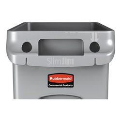 Wertstoffsammler 87l H762xB279xT558mm grau m.Lüftungskanälen RUBBERMAID
