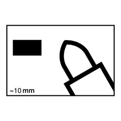 Industrie-Pastenmarker 950 schwarz Strich-B.10mm Rundspitze EDDING