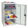 Werkzeug-/Beistellschrank H1000 x B500 x T500mm 2 Schubladen, 1 BD grau/anthrazitgrau