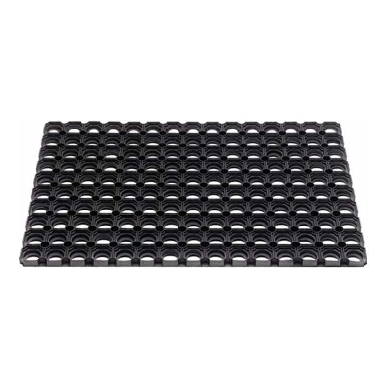 Fußmatte offene Ringe schwarz Gum.L1000xB1500xS22mm