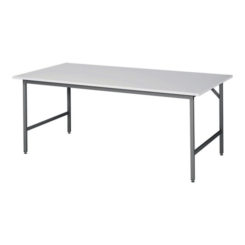 Arbeitstisch B2000xT1000xH800-850mm Arbeitsplatte Melamin Gestell anthr-metallic