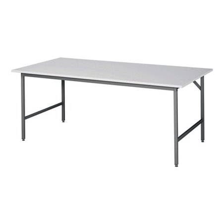 Arbeitstisch B2000xT1000xH800-850mm Arbeitsplatte Melamin Gestell anthr-metallic
