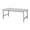 Arbeitstisch B2000xT1000xH800-850mm Arbeitsplatte Melamin Gestell anthr-metallic