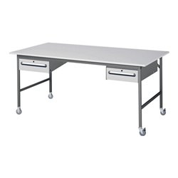 Arbeitstisch B2000xT1000xH800-850mm Arbeitsplatte Melamin Gestell anthr-metallic