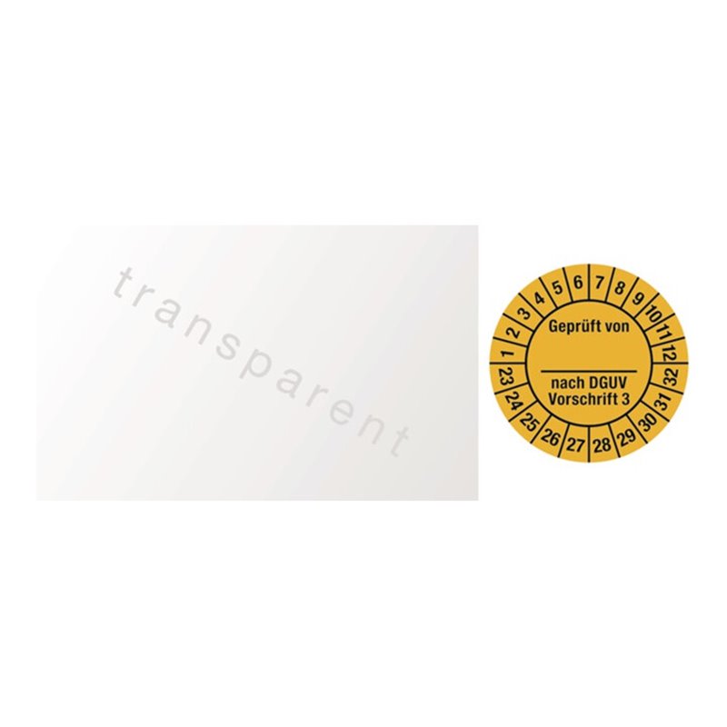 Mehrjahresprüfplakette B25xL60mm Geprüft n.DGUV3 23-32 Folie