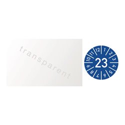 Einjahreskabelprüfplakette B25xL60mm J.2023 m.Monaten Folie