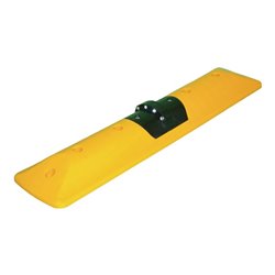 Leitschwelle L1000xB220xH70mm PPC gelb 4 refektierende Katzenaugen,beids.