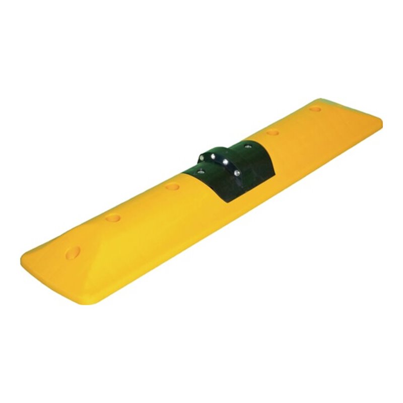 Leitschwelle L1000xB220xH70mm PPC gelb 4 refektierende Katzenaugen,beids.