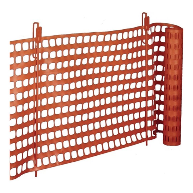 Fangzaun Thermoplast L.50m H.1m verkehrsorange 6kg WEMAS