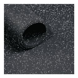 Sportbodenbelag B.1,25m L.10m D.6mm schwarz/blau SBR/EPDM o.Gewebeeinlage