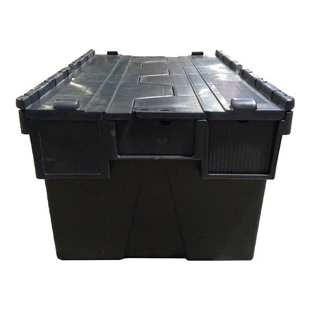 Mehrwegbehälter L600xB400xH310mm schwarz Wände u.BD geschl.