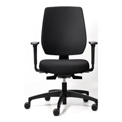 Bürodrehstuhl m.Synchrontechnik schwarz 390-510mm m.Armlehnen Trgf.110kg DAUPHIN