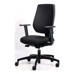 Bürodrehstuhl m.Synchrontechnik schwarz 390-510mm m.Armlehnen Trgf.110kg DAUPHIN