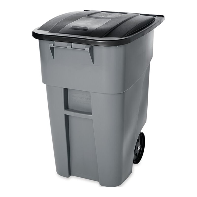 Mehrzweckcontainer H1001xB610xT764mm grau 189l Deckel schwarz m.Rl.RUBBERMAID