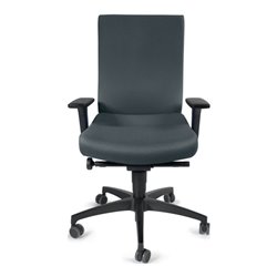 Bürodrehstuhl m.Synchrontechnik grau 400-520mm m.Armlehnen Trgf.110kg DAUPHIN