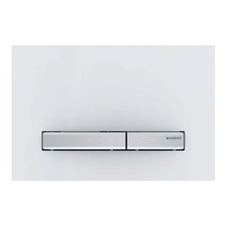 Geberit Betätigungsplatte Sigma 50 Pl we., Pl/T verchromt, sq, f 2-Mg-Spül.