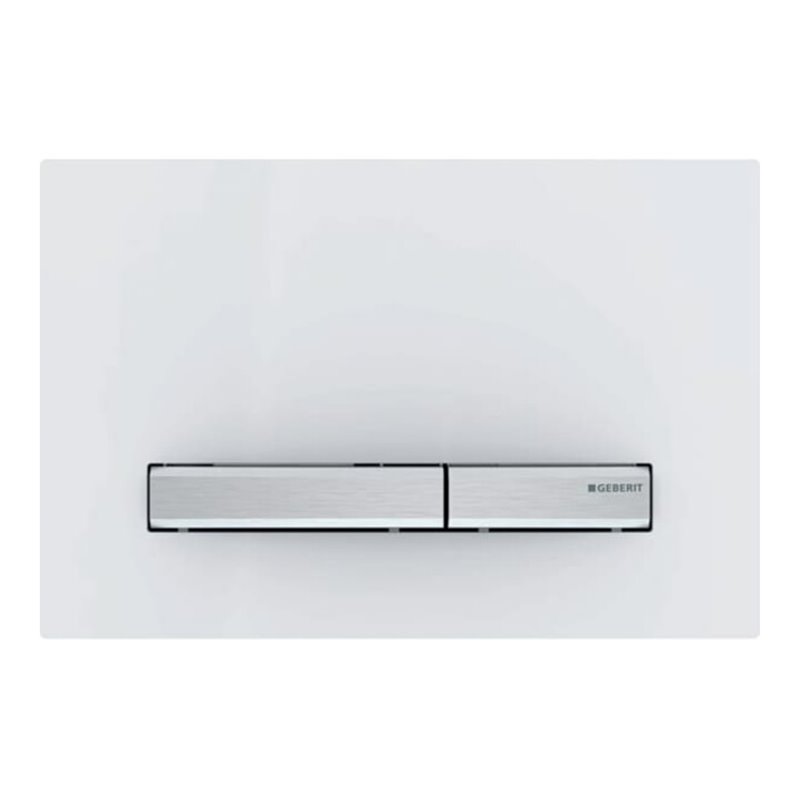 Geberit Betätigungsplatte Sigma 50 Pl we., Pl/T verchromt, sq, f 2-Mg-Spül.