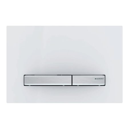 Geberit Betätigungsplatte Sigma 50 Pl we., Pl/T verchromt, sq, f 2-Mg-Spül.