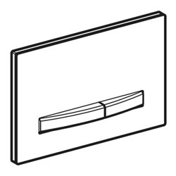 Geberit Betätigungsplatte Sigma 50 Pl we., Pl/T verchromt, sq, f 2-Mg-Spül.