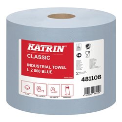 Putztuchrolle Katrin Classic L 2 L190xB220mm ca.mm blau 2-lagig 2 RL/KT ELOS