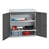 Werkzeug-/Beistellschrank H1000xB1000xT500mm 1Schubl.2BD grau/anthrazitgrau