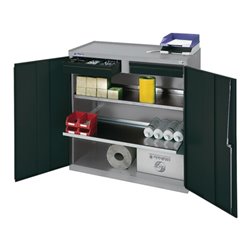 Werkzeug-/Beistellschrank H1000xB1000xT500mm 1Schubl.2BD grau/anthrazitgrau