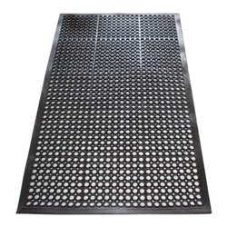 Fußmatte offene Ringe schwarz Gum.L1500xB900xS10mm