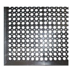 Fußmatte offene Ringe schwarz Gum.L1500xB900xS10mm