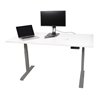 STIER Elektrisch höhenverstellbarer Schreibtisch TSR weiß/silber
