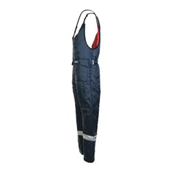 Planam Kühl-/Gefrierhaus-Latzhose marine, Innenfutter rot