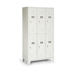 Portofino Kleiderschrank mit Füßen doppelstöckig mit 6 Fächern