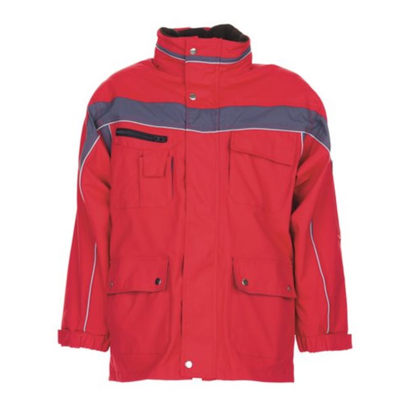 Planam Allwetterjacke Plaline rot/schiefer