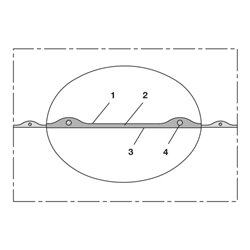 Norres Flachschlauch abriebfest Ø200 L:2,5m PROTAPE® PUR-C 335 FOOD-AS FLAT