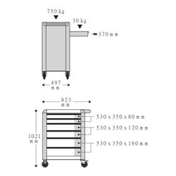 Stahlwille 95VA/6 Werkstattwagen TTS