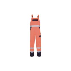 Planam Warnschutz-Latzhose orange/marine
