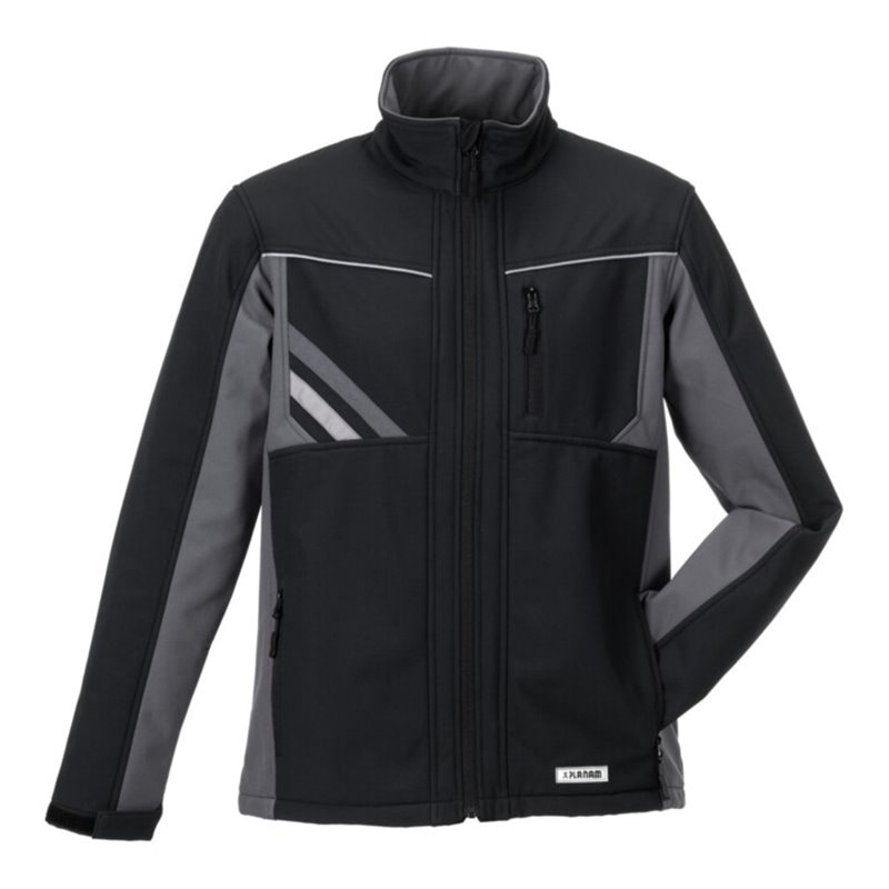 Planam Softshelljacke Highline schwarz/schiefer/zink