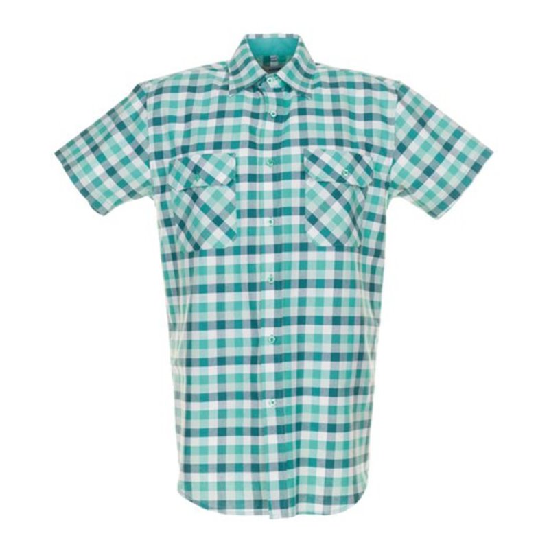 Planam Country Hemd 1/4-Arm grün kariert