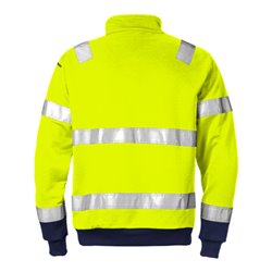 Fristads High Vis Zipper-Sweatshirt Kl. 3 728 SHV Dunkelblau (Herren)