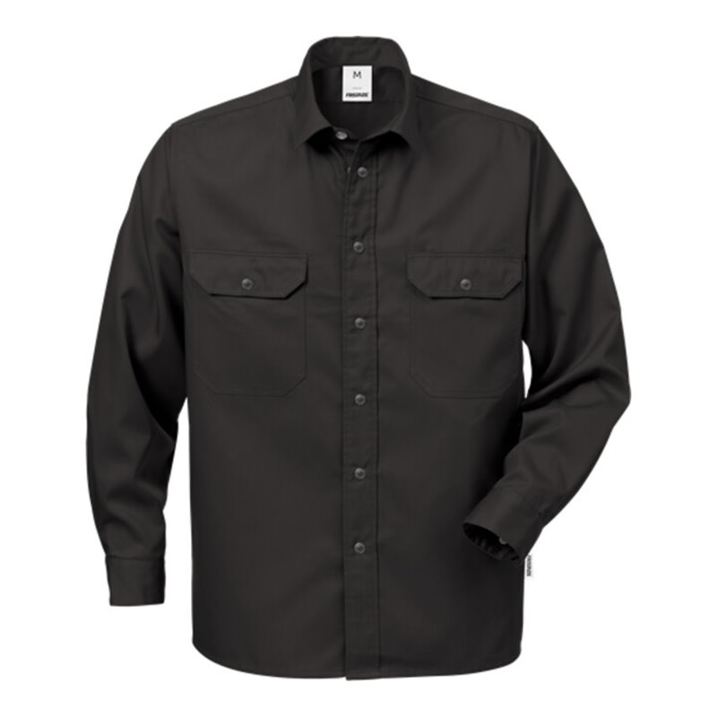 Fristads Baumwollhemd Langarm 720 BKS Schwarz (Herren)
