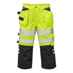 Fristads High Vis 3/4 Handwerkerhose Kl. 2 2027 PLU Gelb (Herren)