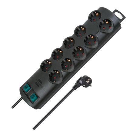 Brennenstuhl Primera-Line 10-fach schwarz 2m