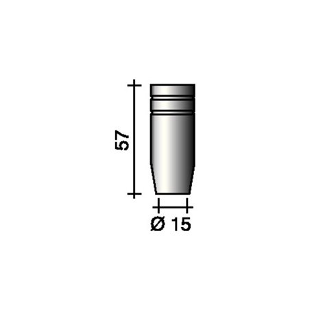 Trafimet Gasdüse kon.15mm f.Ergoplus 25