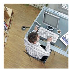 Steckdosenleiste 6 Steckdosen L.2m H05VV-F 3G1,5 m.extern Hand/Fußsch. anthrazit