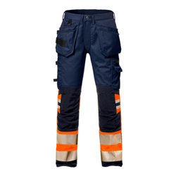 Fristads High Vis Handwerker Stretch-Hose Kl. 1 2706 PLU Orange (Herren)