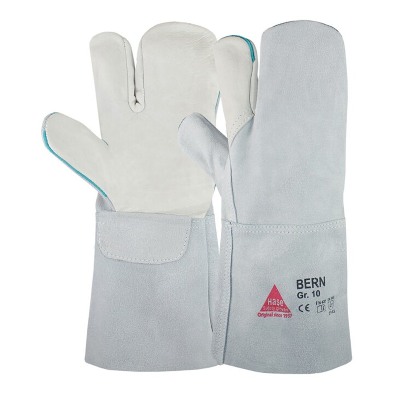 Hase 3-Fg.-Sicherheitshandschuhe Bern aus Leder, Stulpe