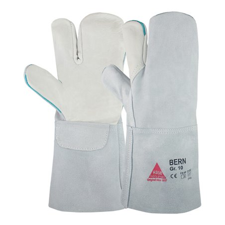 Hase 3-Fg.-Sicherheitshandschuhe Bern aus Leder, Stulpe